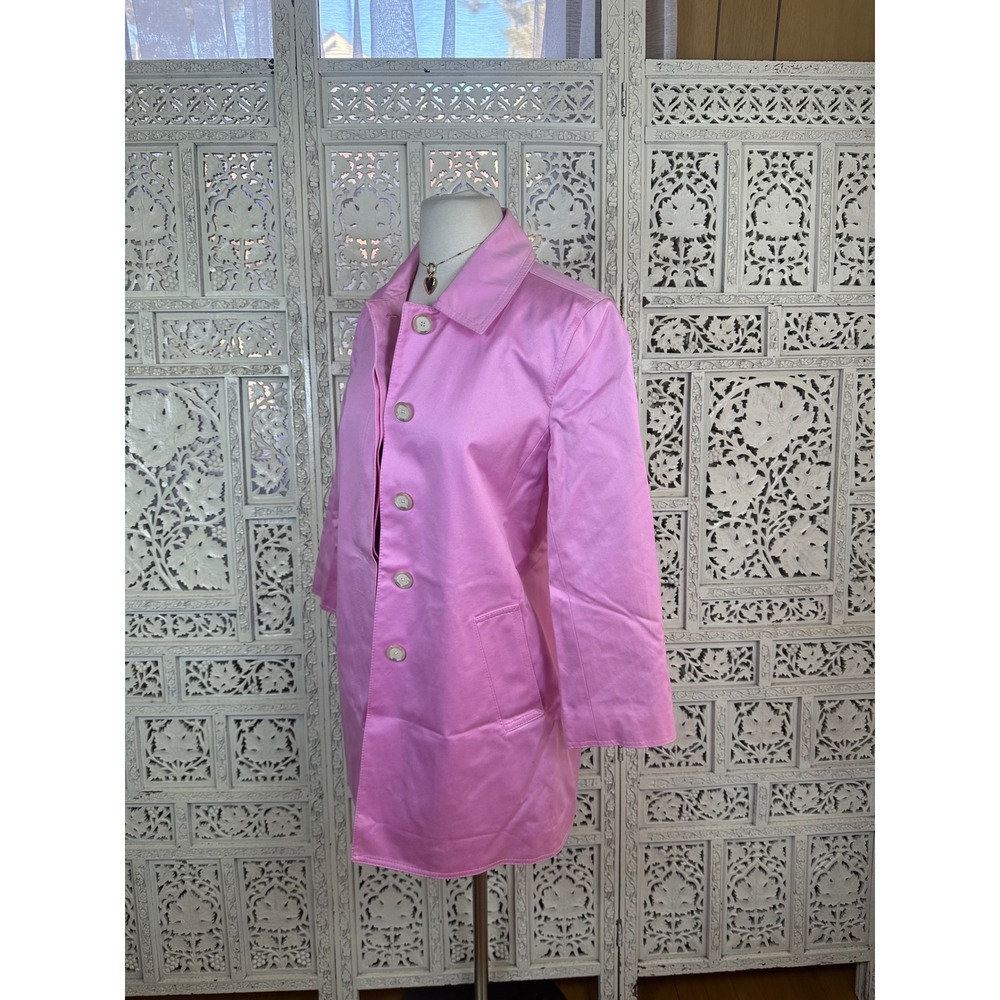 NWT Baby Pink Coach Leatherware Collared Preppy Coquette Button Up Jacket Sz‎ XS - Picture 4 of 8